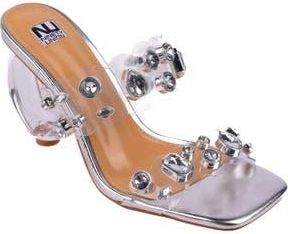 Ninety Union Joyful Embellished Slide Sandal in Silver at Nordstrom Rack, Size 6