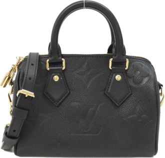 Louis Vuitton Black Leather Boston Bag (Pre-Owned)