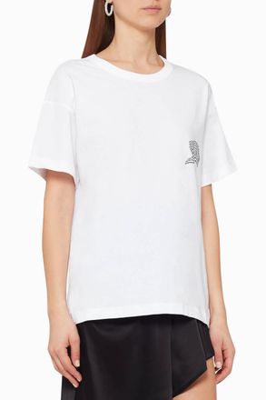 Alexander Wang Warped Logo T-Shirt In White