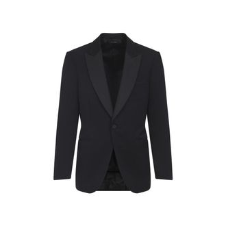 Tom Ford Single-Button Black Wool Blazer