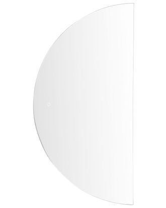 Beliani Specchio Da Parete Moderno A Led Semicircolare Per Camera Da Letto, Bagno 60 X 120 Cm, Argento Loue