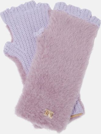Max Mara Manny teddy fingerless gloves