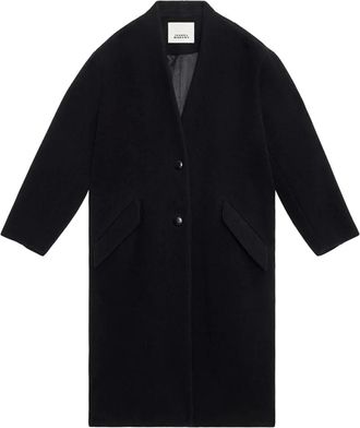 Isabel Marant Jassen, Dames, Zwart, S, Florane Coat Jas voor Vrouwen