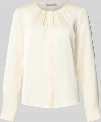 Christian Berg Hemdbluse mit verdeckter Knopfleiste in Ecru, Größe 34