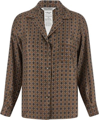 Max Mara Brown Regular Printed Shirt