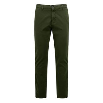 Bomboogie Heren, Broeken, Groen, Maat: W32 Gabardine