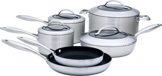 Scanpan CTX 10-Piece Deluxe Cookware Set, Stainless Steel