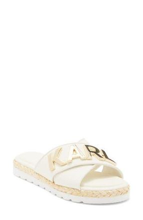 Karl Lagerfeld Catherine Slide Sandal in Cream at Nordstrom Rack, Size 9.5
