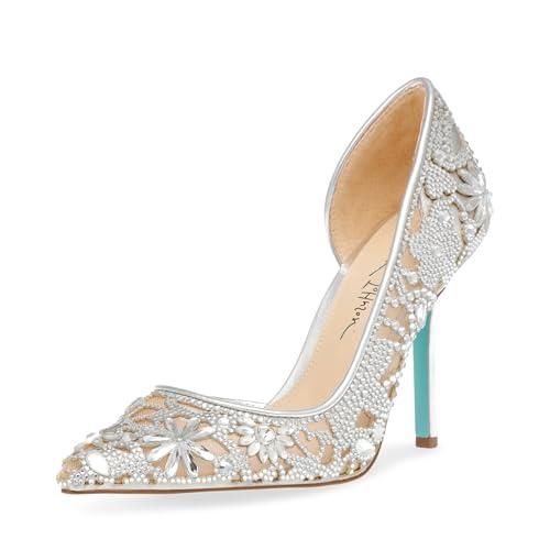 Escarpin Betsey Johnson Falon Noir à Talon Aiguille - Pointure US 10, Bretelles Réglables