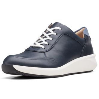 Clarks Womens Un Rio Mix Trainers, Navy Leather, 8 UK
