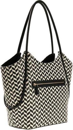 Guess Womens Tote Bag Black Multi Polyurethane - Tote-Bags