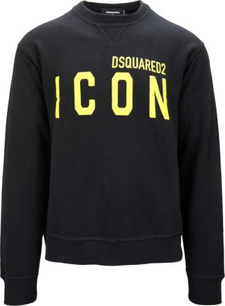 Dsquared2 Heren Pullover Sweater met Icon Print - Heren - Sweatshirts - Zwart - M - Katoen - Hoodies & sweatvesten