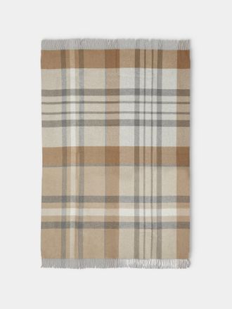 Johnstons of Elgin Cashmere Reversible Check Throw (75in/1.9m)