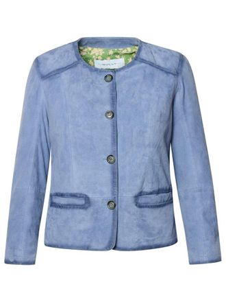 Bully Light Blue Leather Jacket