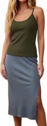 Maven West Scoop-Neck Tank Top In Dark Olive