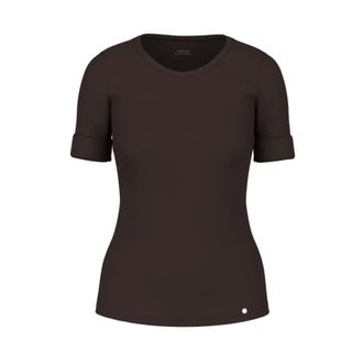 Marc Cain Stretchkatoenen shirt - Dames - Tops - Bruin - Maat: XL Katoen