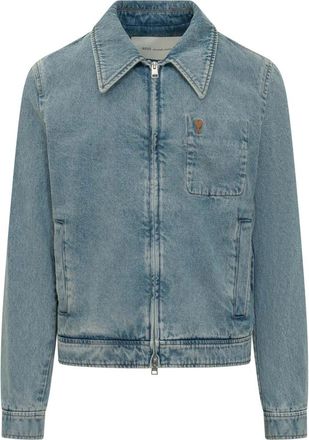 Ami De Coeur Zipped Jacket - Heren - Spijkerjassen - Blauw - L - Katoen - Jassen