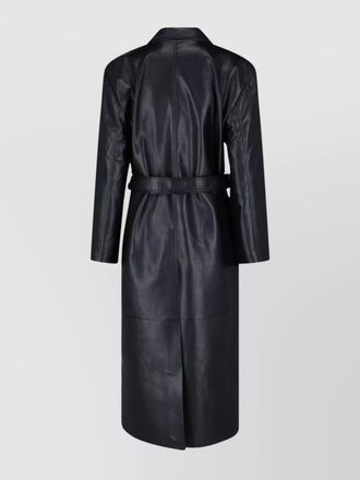 Frankie Shop waist belted long length lapels pockets