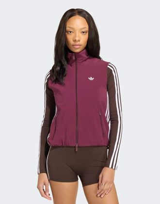 adidas Originals Adilenium 5.0 - Top sportivo senza maniche bordeaux-Rosso