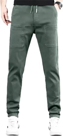 Generic Manzera Stretch Cargo Pants Multipants - High Stretch Multi-Pocket Straight Lightweight Cargo Pants (Army Green Short,L)