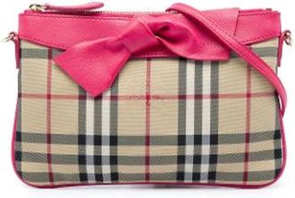 Burberry Pre-owned Peyton Schoudertas - Dames - Vintage Schoudertas - Beige - ONE Size - Leer - Vintage