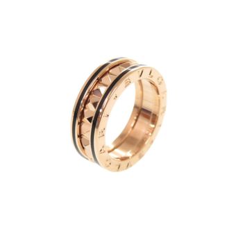 Bulgari Pink Gold Black Pink Gold (18K) Ceramic Band Ring (Pre-Owned)
