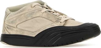 Givenchy Mens Sand Fabric And Leather Skater Sneakers White