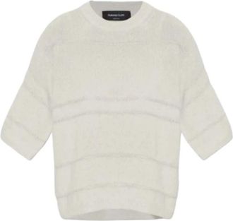 Fabiana Filippi T-shirts en Poloshirts - Dames - Ronde hals truien - Beige - M - Truien & Vesten