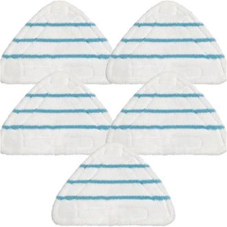 OEM Compatible Con Las Toallitas De Limpieza A Vapor Ariete H2o - Toallitas Triangulares - Cabezales Con Cierre De Velcro - Cabezales De Repuesto Lavables