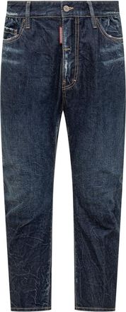 Dsquared2 Blue Tapered Mid Rise Jeans