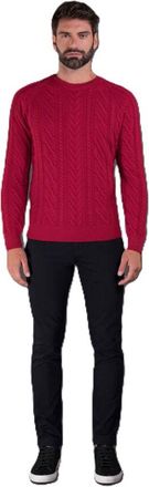 Moorer MenS Red Cable Knit Sweater, Size 46