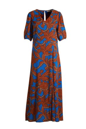 b.young B.Young jurk BYJOSA met all-over print terra/blauw