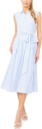 Ted Baker Charlie Stripe Seersucker Midi Dress in Blue Surf at Nordstrom, Size X-Small