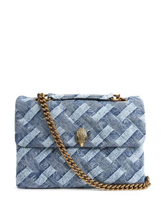 Kurt Geiger Kensington Soft denim schoudertas - Blauw