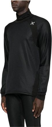 Montura Technische Mock Neck Longsleeve Shirt - Heren - Sportshirts - Zwart - M - Fitness