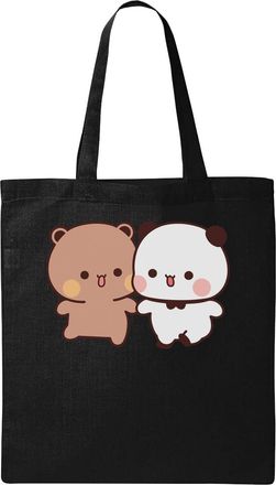 Generic Bubu Dudu Walking Natural Ecological Cotton Tote Bag Black