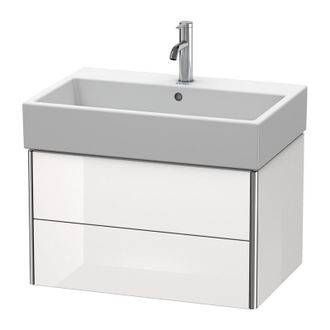 Duravit Duravit Xsquare Mueble De Pared 68,4x 46,0 Cm, 2 Cajones, Para Lavabo Vero Air 235070, Color (frente/cuerpo): Laca De Alto Brillo Stone Blue - Xs41940