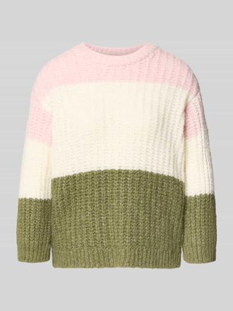 More & More More & More Strickpullover mit Rundhalsausschnitt in Gruen, Gr&ouml;&szlig;e 36