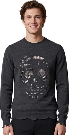 Alexander McQueen Dark Grey Distressed Sweater