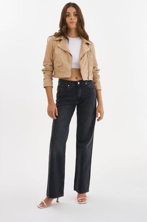 LaMarque Janika Cropped Leather Biker Jacket