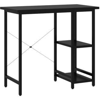 vidaXL Computer Desk Black 80x40x72 cm mdf and Metal Vidaxl