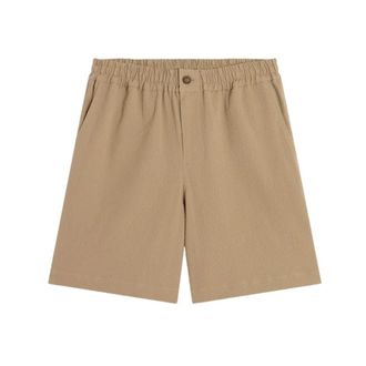Maison Kitsun&eacute; Casual Shorts, male, Beige, Size: XL Elasticated Shorts