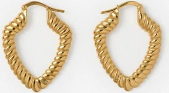 Burberry Small Shield Twisted Hoop Earrings
