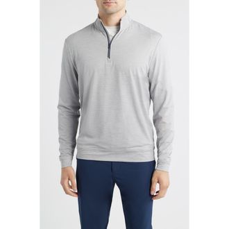 Johnnie-O Kanan Quarter Zip Pullover in Seal at Nordstrom, Size Xx-Large