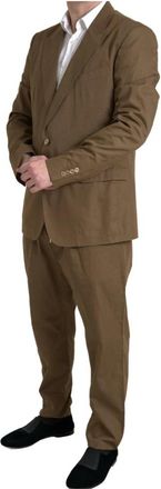 Dolce & Gabbana Taormina Tweedelig Kostuum - Heren - Business pakken - Bruin - 3XL - Tweed - Kostuums