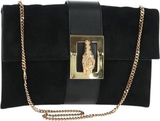 Gucci Pre-owned Clutches, female, Black, Size: ONE SIZE Pre-owned Suede Clutch