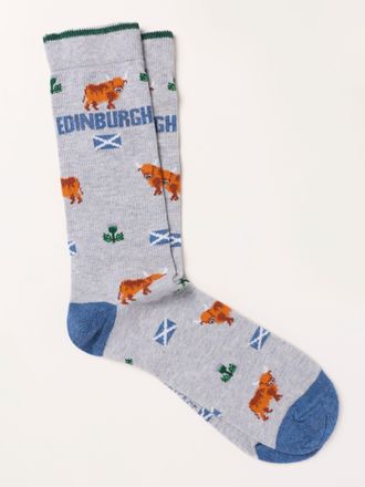Fat Face FatFace Edinburgh Socks in Grey
