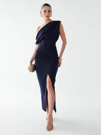 BWLDR Rhodia Midi Dress in Navy Blue at Nordstrom, Size 6
