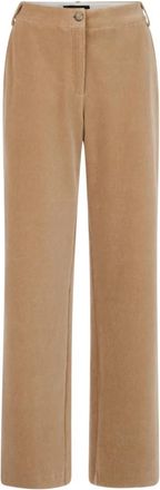 Marc Cain Wukari Broek - Dames - Straight fit broeken - Bruin - 2XL - Katoen - Broeken