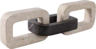 Sagebrook Home 13x4in Marble Chain Link Object